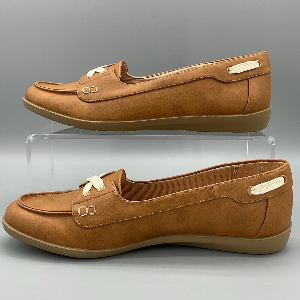 NEW Lifestride Women’s Nellie Boat Shoes Tan Size 9W - Picture 2 of 10